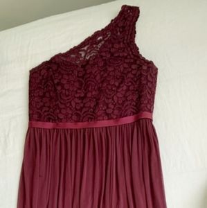 David's Bridal Bridesmaid Dress Wine